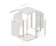 Lanberg Wisząca 19" 15U 600x600mm jednosekcyjna (szara) - 455397 - zdjęcie 2